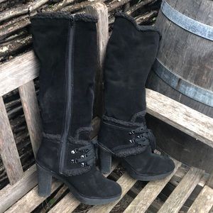 Juice Couture tall black suede boot 8.5